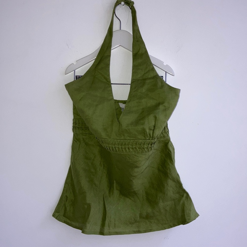 Zara Plunged Halter Top Size Small